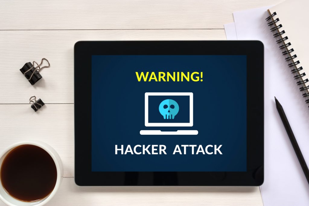 Screen Displaying Hacker Attack