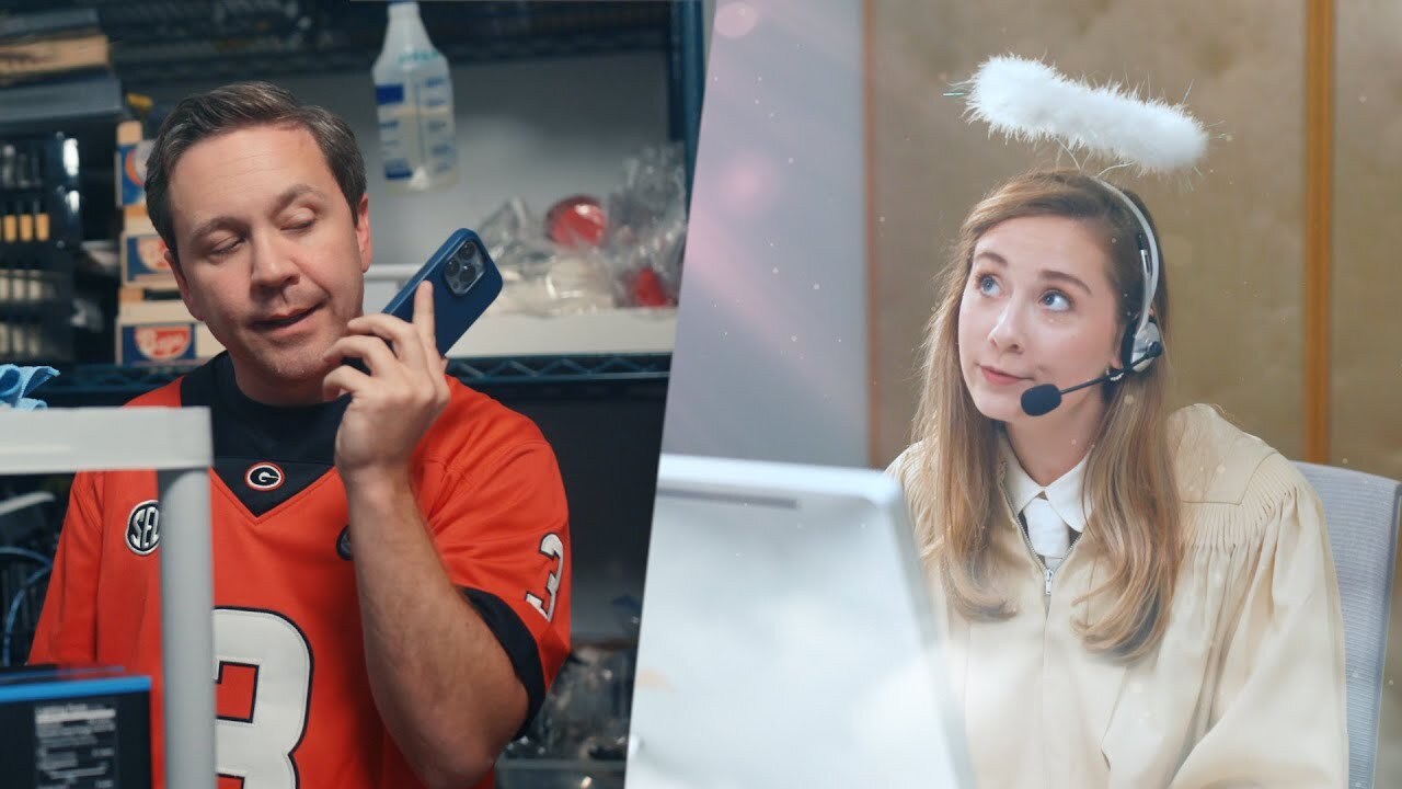 Georgia talking to an angel