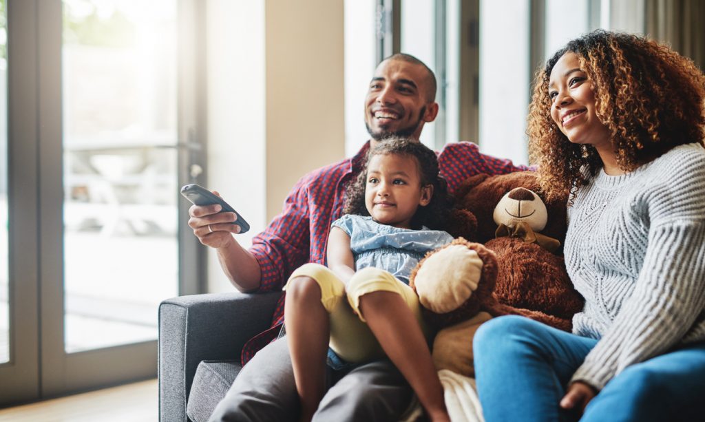 Family Watching Tv
