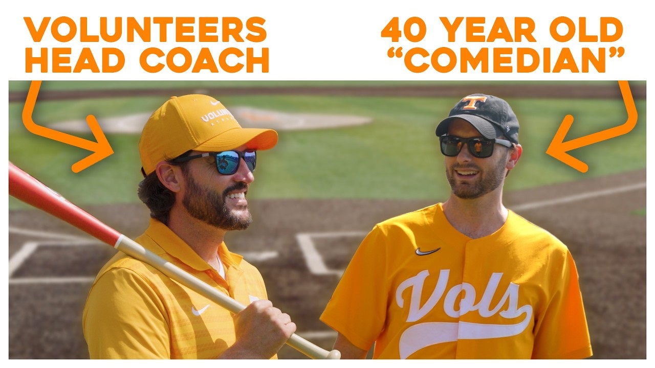 Josh Mancuso and Tony Vitello in Tennessee uniforms 